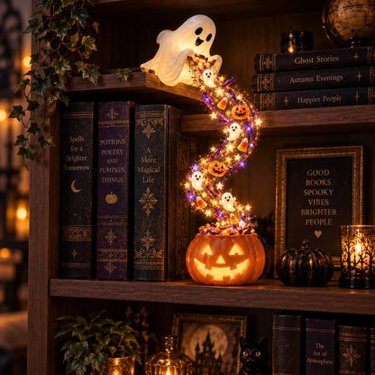 ✨Hot sale 49% OFF✨ Halloween Magic Cascade Shelf Light Collection™ – Enchanted Bookcase Decor