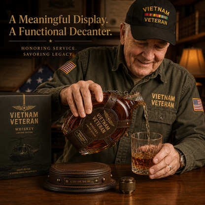 🎖️Vietnam Veteran Tribute Whiskey Decanter Gift Set – All Gave Some, Some Gave All