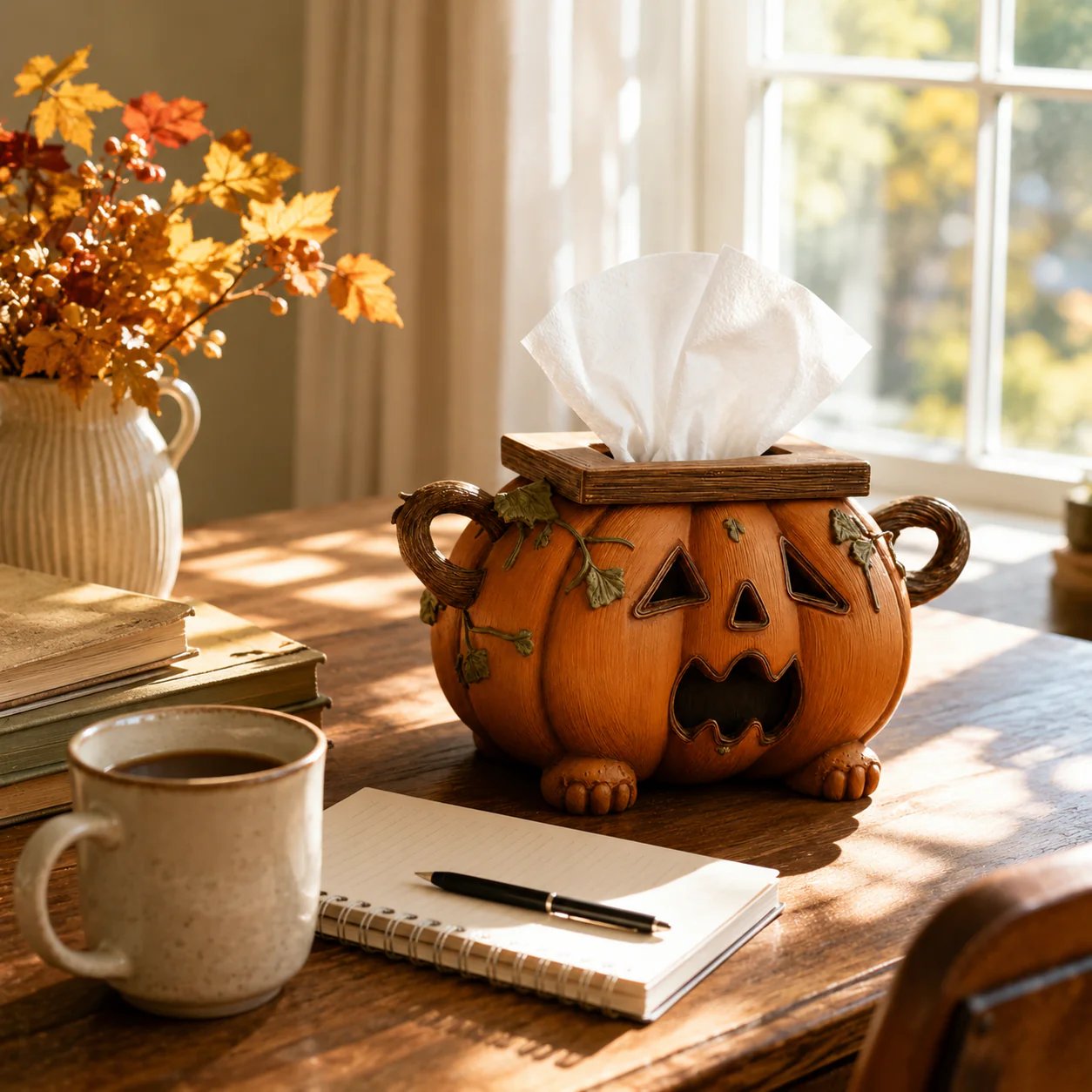 Pumpkin Halloween Tissue Box Cover