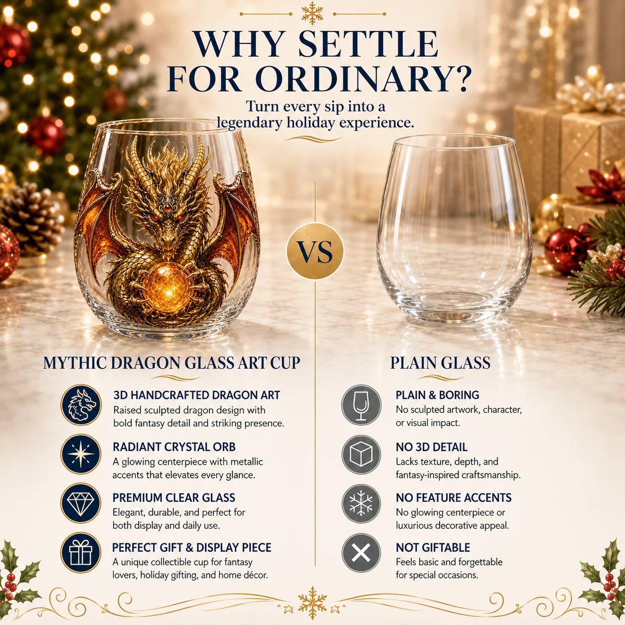 🔥🎁🐉✨ 3D Mythic Dragon Glass Art Cup | Luxury Raised Fantasy Glassware for Whiskey, Home Bar Décor & Legendary Gifts 🎁