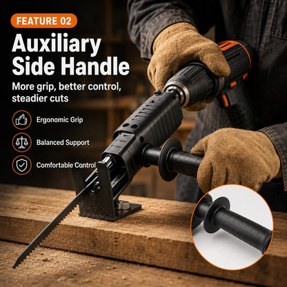Reciprocating Saw Attachment for Drill