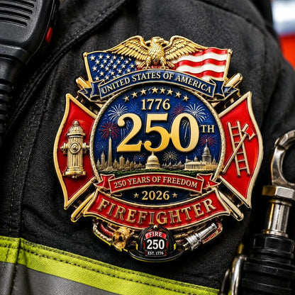 🏅250th Anniversary Firefighter Badge|Honor American Heroes🚒