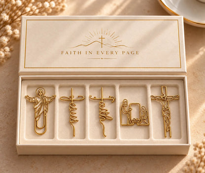 ✝Faith-Inspired Gold Paper Clips — Meaningful Christian Bookmarks