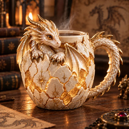 ⏳ Last Day 49% OFF – 🐉 Dragonbound Realms™ Sculpted Dragon Mug Collection | 6 Fantasy Realm Designs with Raised 3D Dragon Details ☕