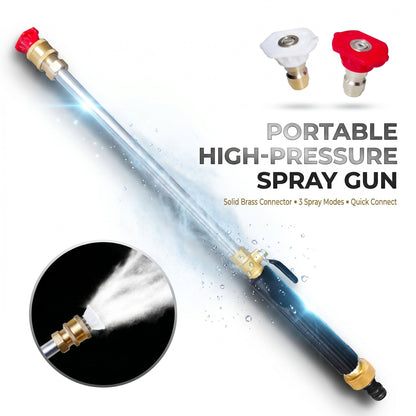 💦🚿 High-pressure water gun – 3 interchangeable nozzles, durable aluminium alloy & powerful ✨