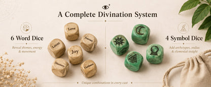 🔮 Arcane Divination Dice Set – Handcrafted Oracle Dice for Tarot, Ritual & Intuitive Guidance