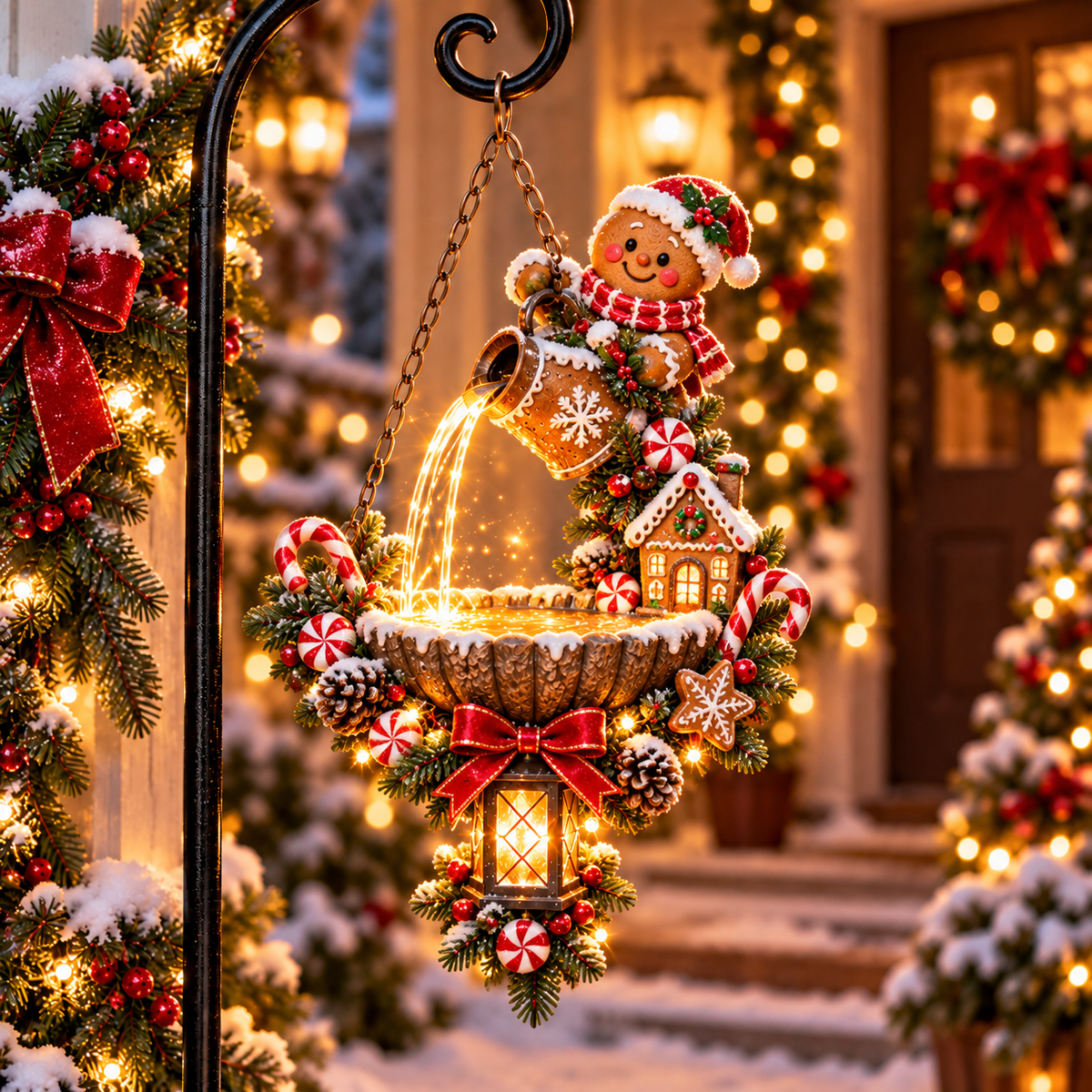 🔥Last Day 50% OFF-🎅✨ Santa’s Enchanted Lightfall – Cardinal Hanging Lantern with a Magical Cascading Christmas Glow