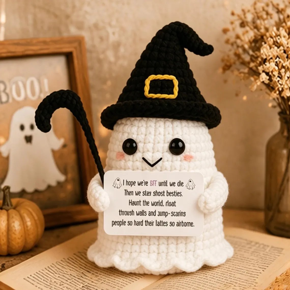 👻🖤Halloween Buddy – Handmade Crochet Encouragement Gift That Brings Smiles All Season🎁