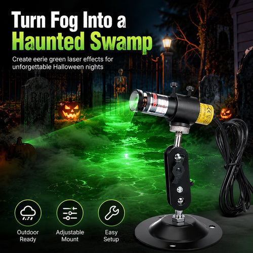 👻🟢 Halloween Green Laser Fog Projector – Create An Instant Haunted Swamp
