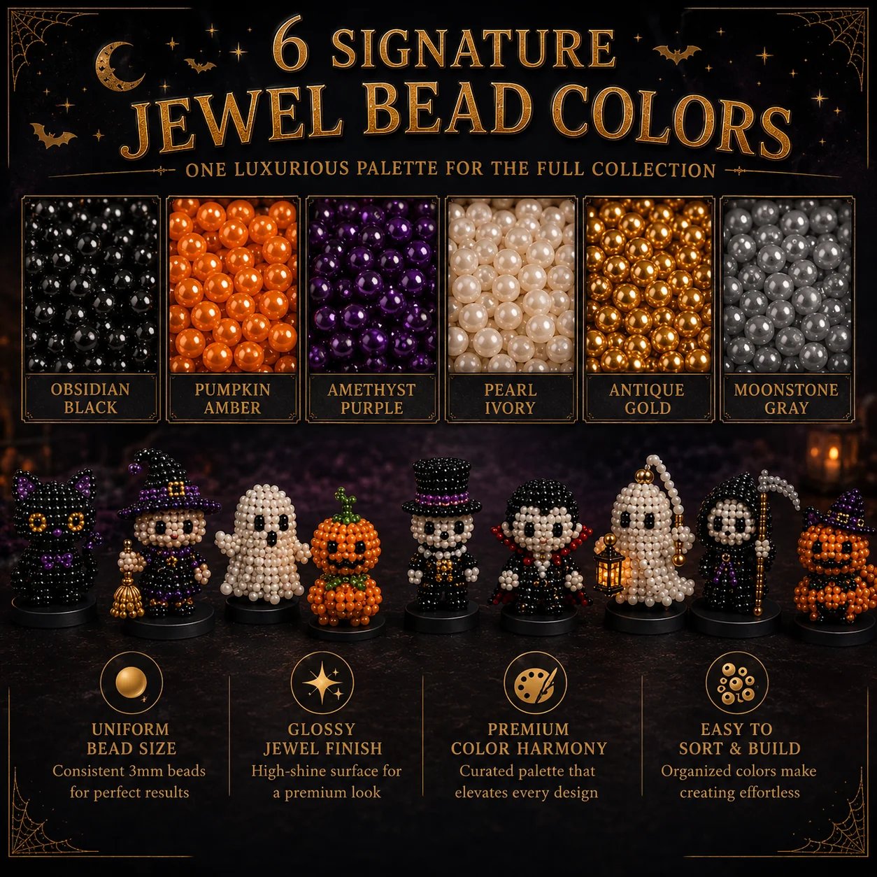 🔥🎃 Hollowmoon 31-Night Jewel-Bead Countdown Calendar