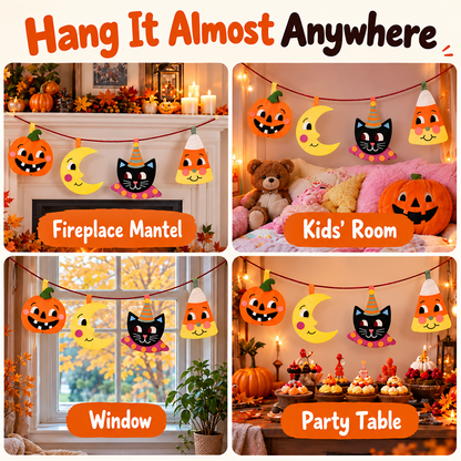 Halloween Garland Craft Kit – DIY Felt Decorations for Kids & Families