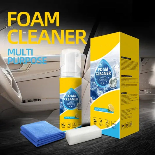 No More Tedious Scrubbing! Foam Cleaner: Deeply Removes Stains from Car Interiors and Household Furniture.