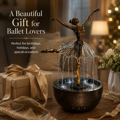 Elegant Ballerina Waterfall Fountain Lamp