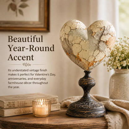 Vintage Two-Cardinal Keepsake Heart