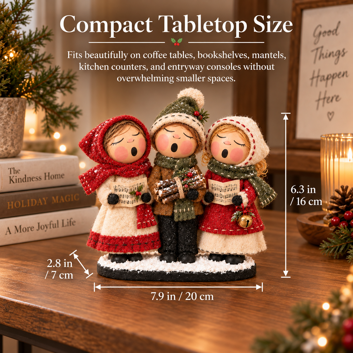 Christmas Carolers dimensions