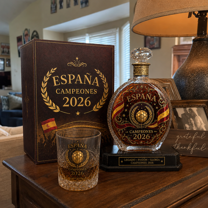 España 2026 Football Legacy Whiskey Decanter & Glass Set
