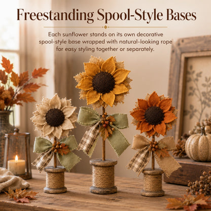 Cozy Fall Sunflower Collection – Handmade-Style Farmhouse Autumn Decor Set