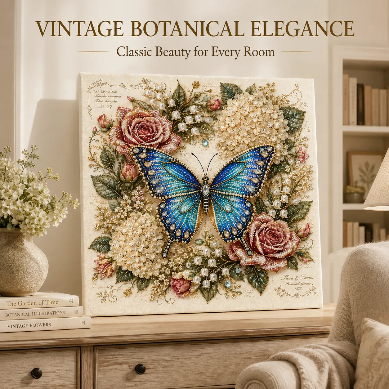 🦋💎 Shimmering Butterfly Garden Pearl Art Set – Sparkling DIY Floral Display