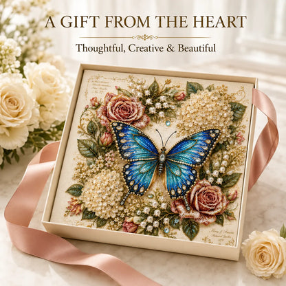 🦋💎 Shimmering Butterfly Garden Pearl Art Set – Sparkling DIY Floral Display