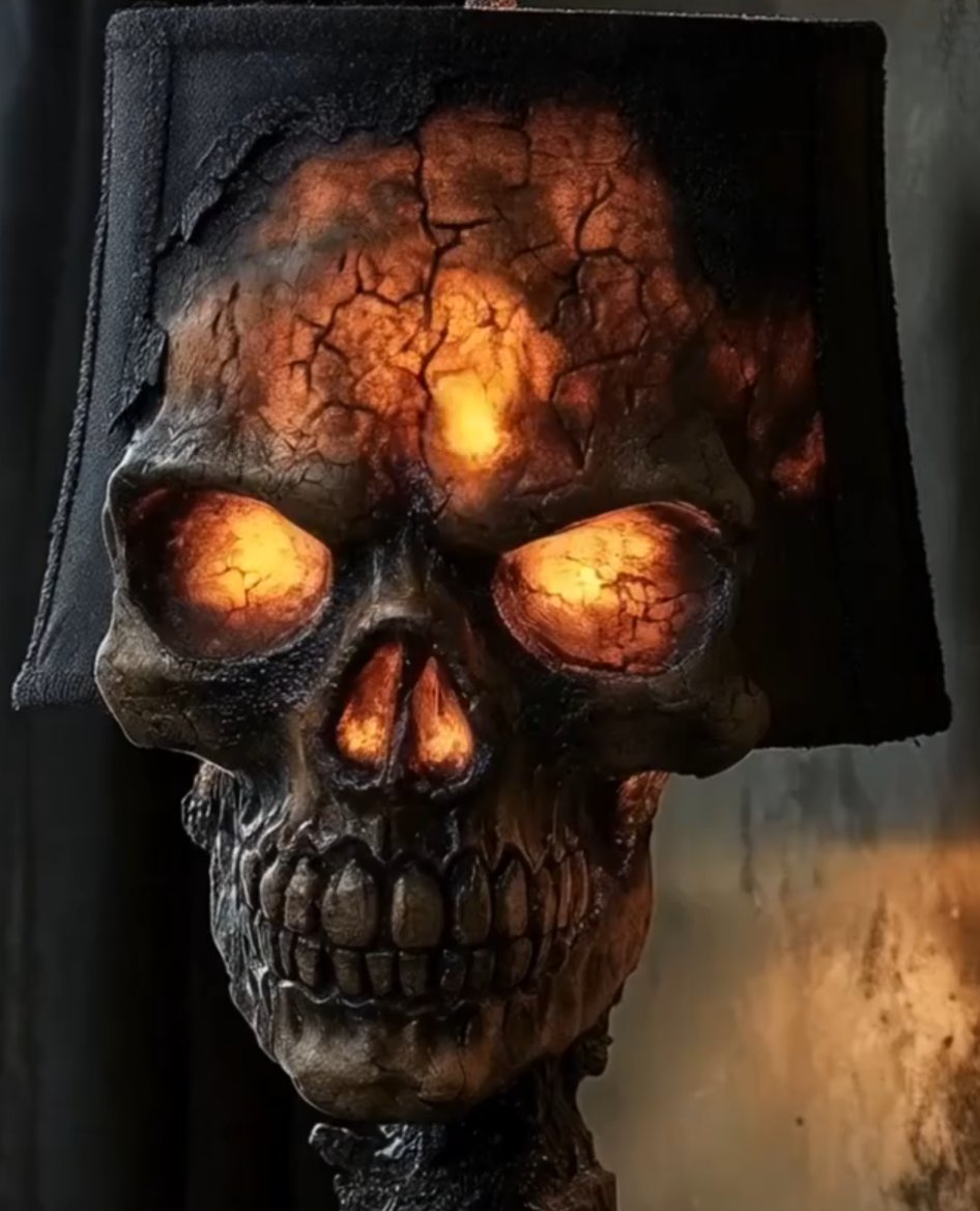 🕯️☠️ Gothic Skull Light – The Ultimate Statement Lamp for Dark Academia & Alternative Décor