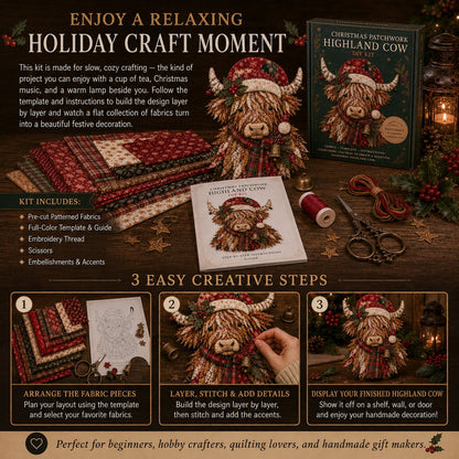 🎅Christmas Patchwork Fabric DIY Decor Kit