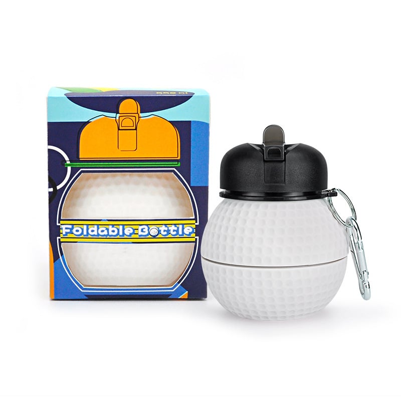 Sports-ball-themed collapsible silicone water cup⚽️🏀🎾🏌️‍♀️