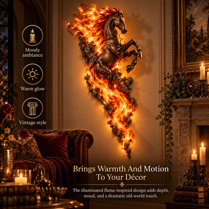 ⏰Limited Stock 50% OFF ✨🐎 Flaming Horse Wall Decor