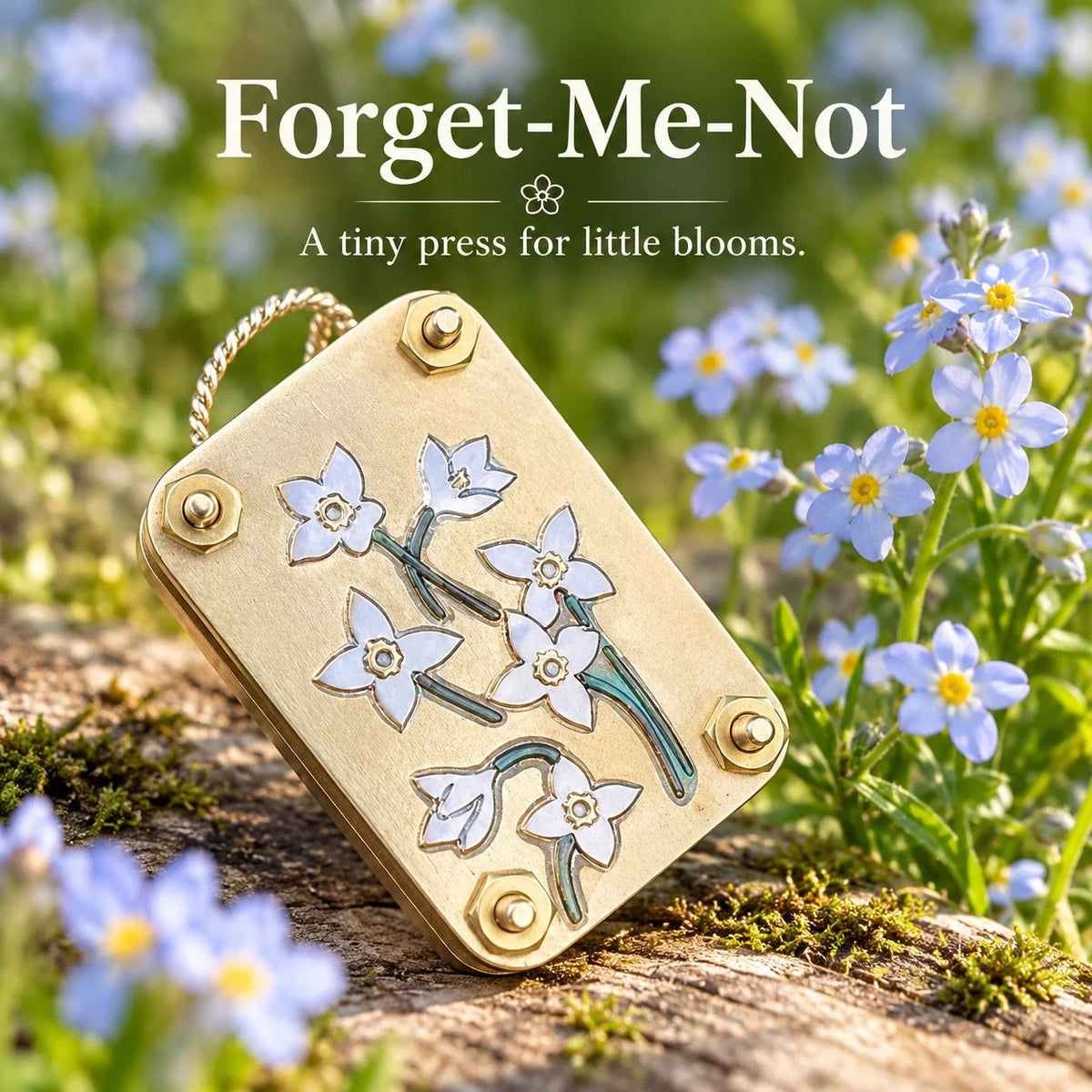 🌸📖 Little Bloom Keepsake Flower Press – Pocket-Sized Botanical Press Kit with 10 Pressing Sheets, 9 Floral Designs for DIY Crafts, Journaling & Nature Lover Gifts 🎁🌿