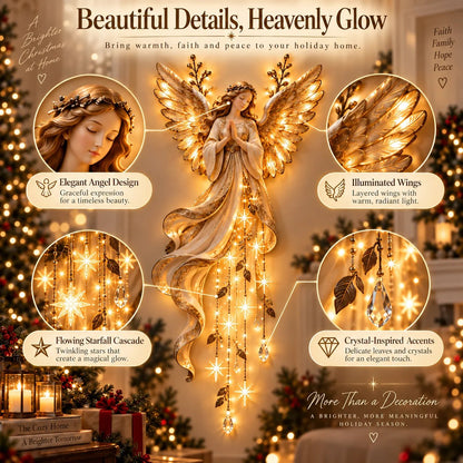 👼✨ Heavenly Angel Starfall Wall Light – Faith-Filled Christmas Glow & Blessing Decor