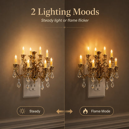 Vintage Mini Chandelier Plug-In Night Light