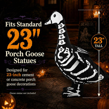 🎃Halloween Porch Goose Outfits Skeleton Costume for 23''💀