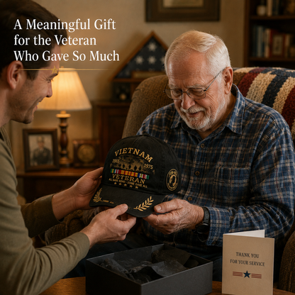 🎖️Vietnam Veteran 1965–1975 Commemorative Embroidered Cap –💛 Proud to Have Served