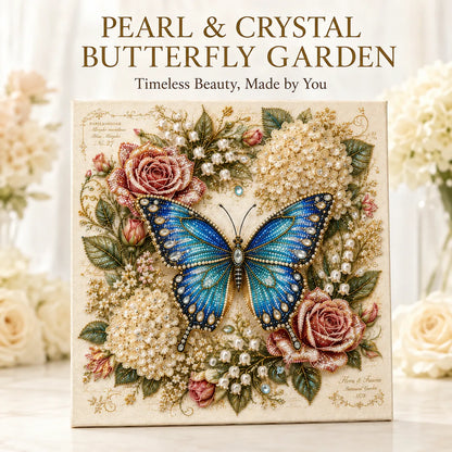 🦋💎 Shimmering Butterfly Garden Pearl Art Set – Sparkling DIY Floral Display