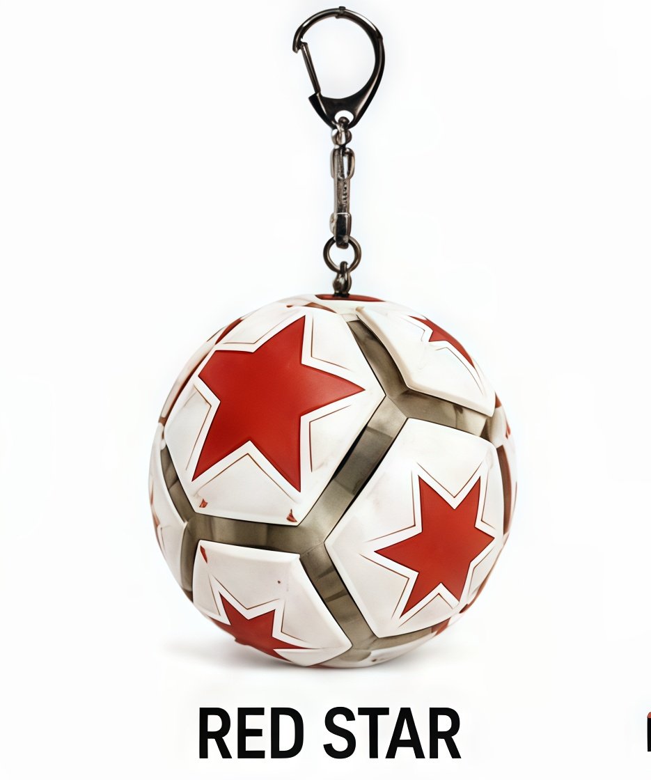 Keyboard click stress ball keychain⚽️