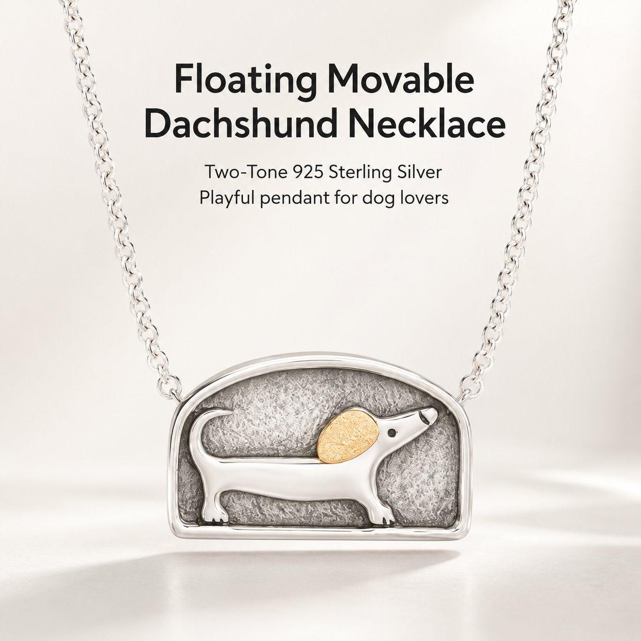 🐾Floating Dachshund Moving Necklace