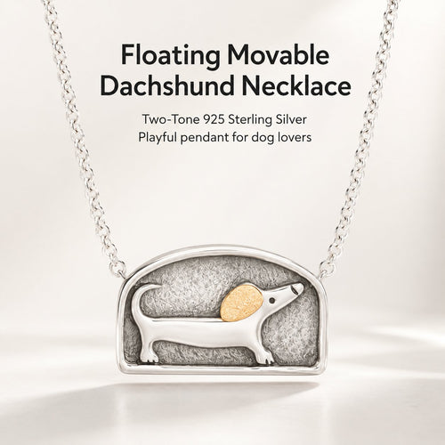 🐾Floating Dachshund Moving Necklace