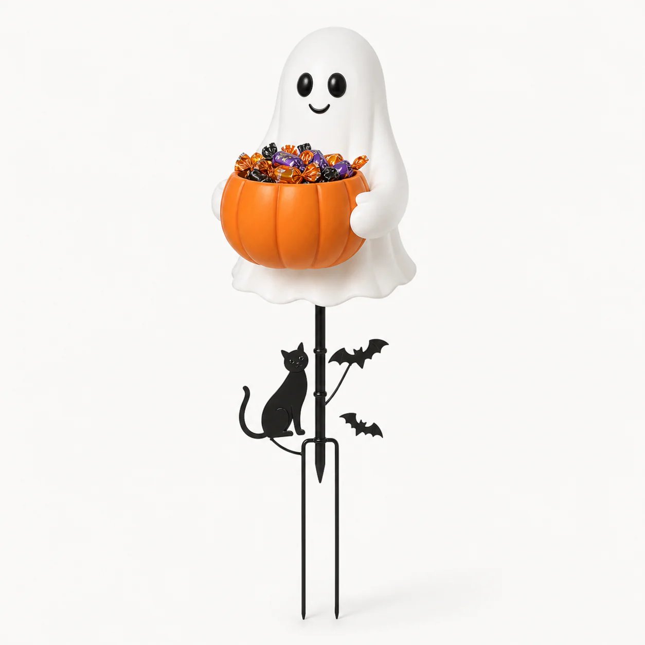 🎃🏡 Glowing Halloween Ghost Candy Holder