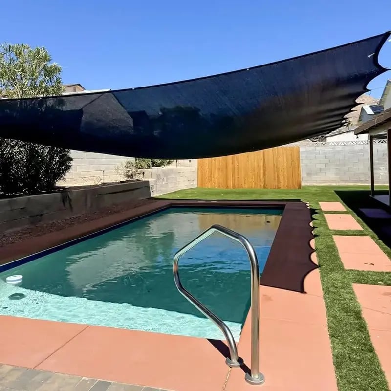💥90% Blackout Cloth (Black) - 10 x 13ft UV-Resistant Shade Net with Reinforced Rivets,