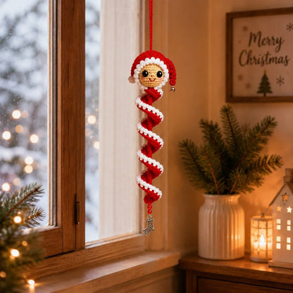 ☃️🧶 Crochet Snowman Spiral Ornament DIY Kit—Stitch Your Own Christmas Magic! 🎄✨