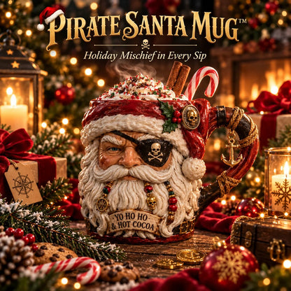 💀🎅 3D Dark Christmas Santa Mug Collection | Skull Santa & Pirate Santa Designs with Sculpted Holiday Details ☠️