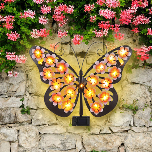 🦋Solar Lights Outdoor Metal Butterfly Wall Decor