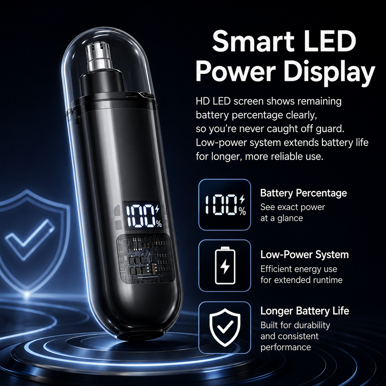 👃 Smart Electric Nose Hair Trimmer |  Painless Grooming & Waterproof Design | Perfect Personal Care Gift 🎄✨