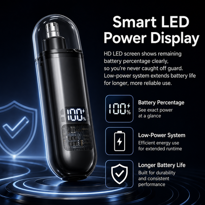 👃 Smart Electric Nose Hair Trimmer |  Painless Grooming & Waterproof Design | Perfect Personal Care Gift 🎄✨