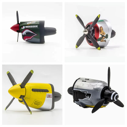 Vintage Aircraft Propeller Car Air Freshener – Airflow-Powered Aromatherapy Ornament