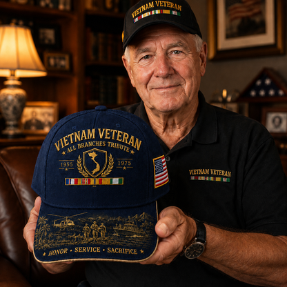 🎖️Vietnam Veteran United Services Tribute Cap – Honor, Service & Sacrifice 1955–1975