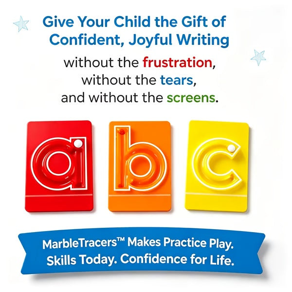 🔤Marble Tracers - Lowercase Letters🌀Roll Into Letter-Writing Fun!🎁Activity Guide Include FREE Letter Formation Poem