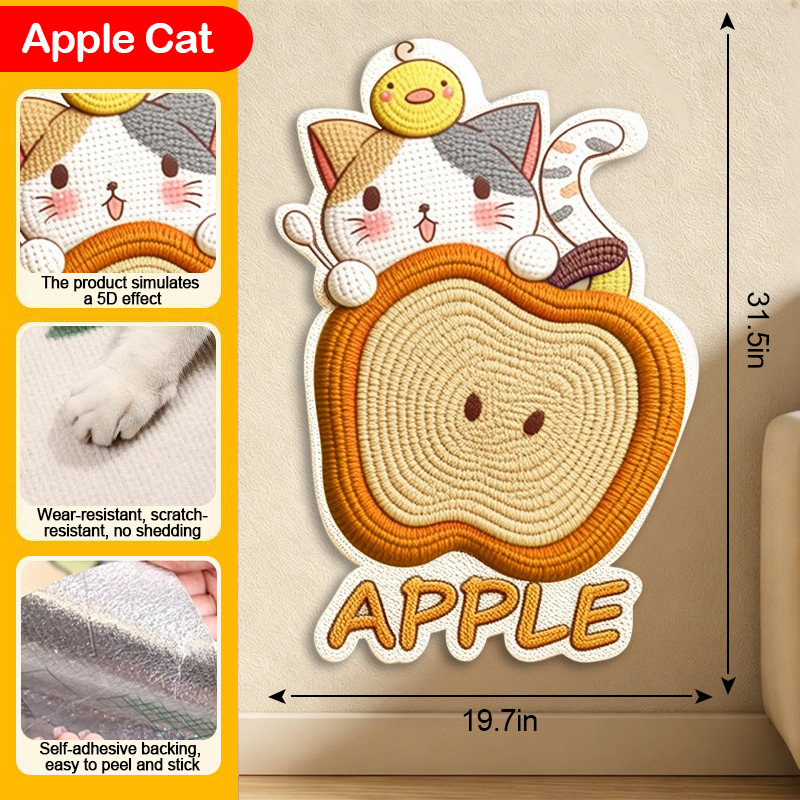 5D Woven Cat Scratcher Mat, Cat Scratching Design for Indoor Cats, Protects Walls, Sofas, Couches and Doors