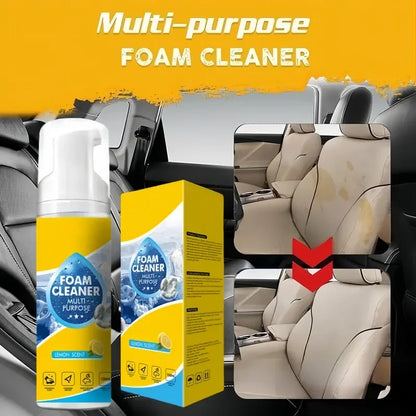No More Tedious Scrubbing! Foam Cleaner: Deeply Removes Stains from Car Interiors and Household Furniture.