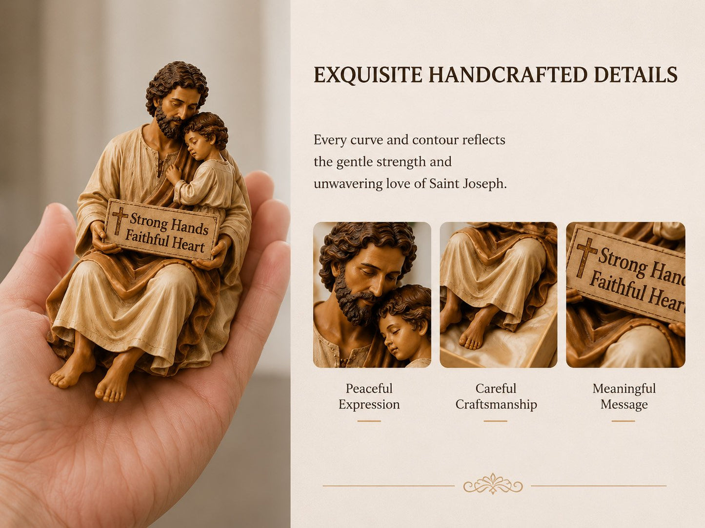 🔥Father's Day 65% OFF ✨Hand-Painted Ceramic Saint Joseph ✝️Protector of Fathers🙏