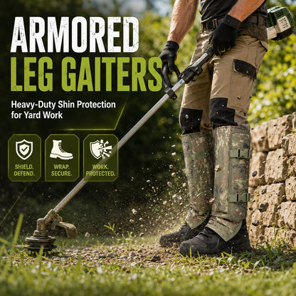 🦾Heavy-Duty Armored Leg Gaiters & Gardening Shin Guards